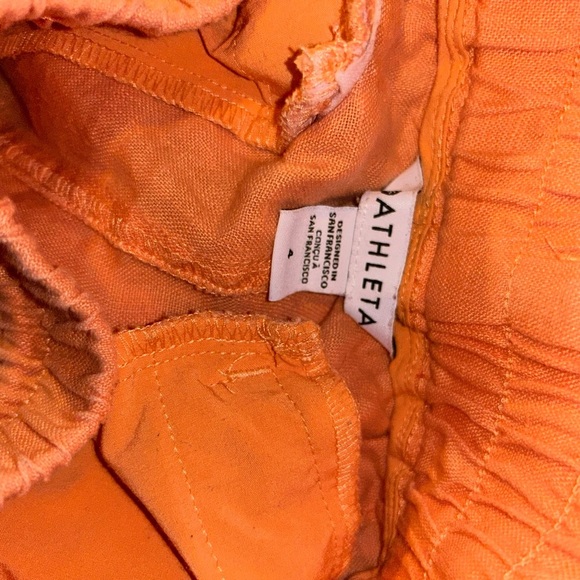 Athleta Women's Cabo 100% Linen Jogger Pants Cactus Peach Sz 4 - Picture 4 of 4